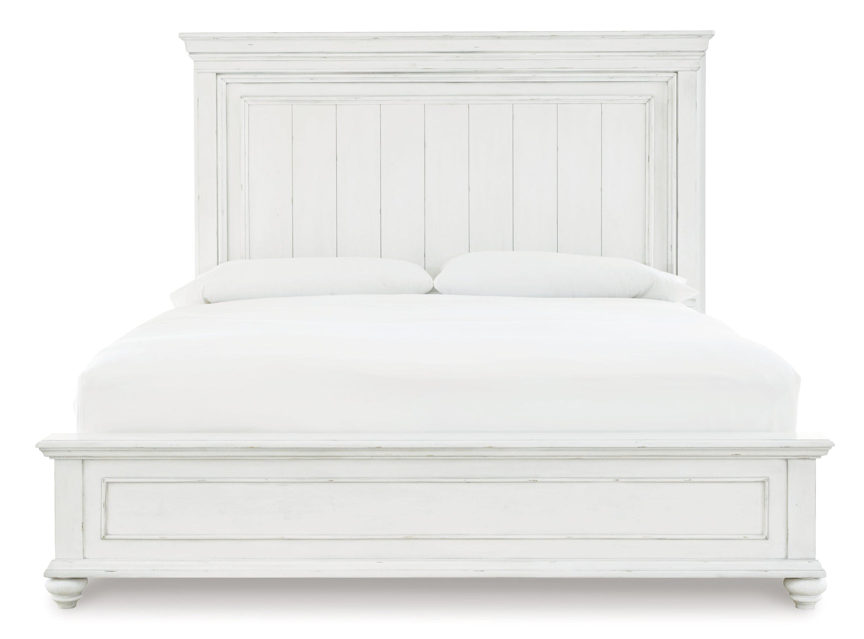Kanwyn Whitewash King Panel Bed (Online Special Price) - Ornate Home