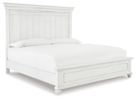 Kanwyn Whitewash King Panel Bed - Ornate Home