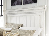 Kanwyn Whitewash King Panel Bed - Ornate Home