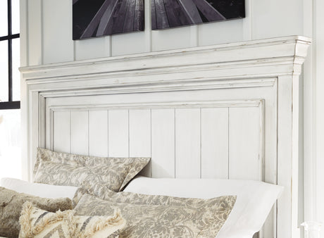Kanwyn Whitewash King Panel Bed - Ornate Home
