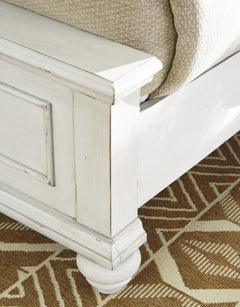 Kanwyn Whitewash King Panel Bed - Ornate Home
