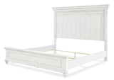Kanwyn Whitewash King Panel Bed - Ornate Home