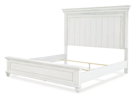 Kanwyn Whitewash King Panel Bed - Ornate Home