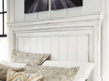 Kanwyn Whitewash King Panel Bed w/ Storage Bench (Online Special Price) - Ornate Home
