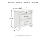Kanwyn Whitewash King Panel Bedroom Set with Dresser, Mirror and 2 Nightstands - Ornate Home