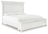 Kanwyn Whitewash King Panel Storage Bedroom Set with Chest and Nightstand (Online Special Price) - Ornate Home