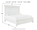 Kanwyn Whitewash Queen Panel Bed and Dresser - Ornate Home