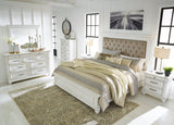 Kanwyn Whitewash Queen Panel Bed w/Dresser & Mirror (Online Special Price) - Ornate Home