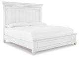 Kanwyn Whitewash Queen Panel Bed w/Dresser & Mirror (Online Special Price) - Ornate Home