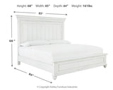 Kanwyn Whitewash Queen Panel Bed w/Dresser & Mirror (Online Special Price) - Ornate Home