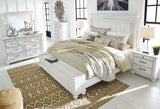 Kanwyn Whitewash Queen Panel Bed w/ Storage Bench (Online Special Price) - Ornate Home