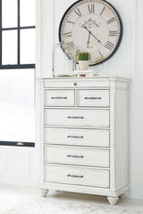 Kanwyn Whitewash Queen Panel Bedroom Set / 5pc (Online Special Price) - Ornate Home