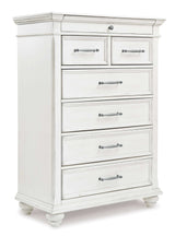 Kanwyn Whitewash Queen Panel Bedroom Set / 5pc (Online Special Price) - Ornate Home