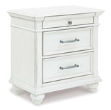 Kanwyn Whitewash Queen Panel Bedroom Set / 5pc (Online Special Price) - Ornate Home