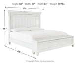 Kanwyn Whitewash Queen Panel Storage Bedroom Set with Dresser, Mirror and Nightstand (Online Special Price) - Ornate Home
