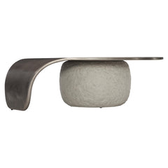 Kaori Sand Grey/Graphite Cocktail Table - Ornate Home