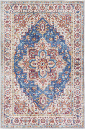 Kapaa Blue Medallion Rug - Clearance - Ornate Home