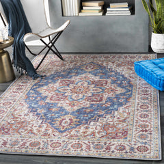 Kapaa Blue Medallion Rug - Clearance - Ornate Home