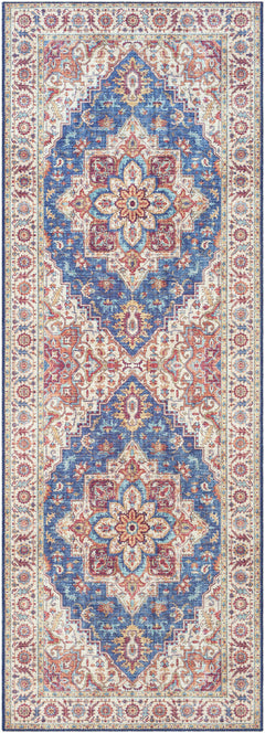 Kapaa Blue Medallion Rug - Clearance - Ornate Home
