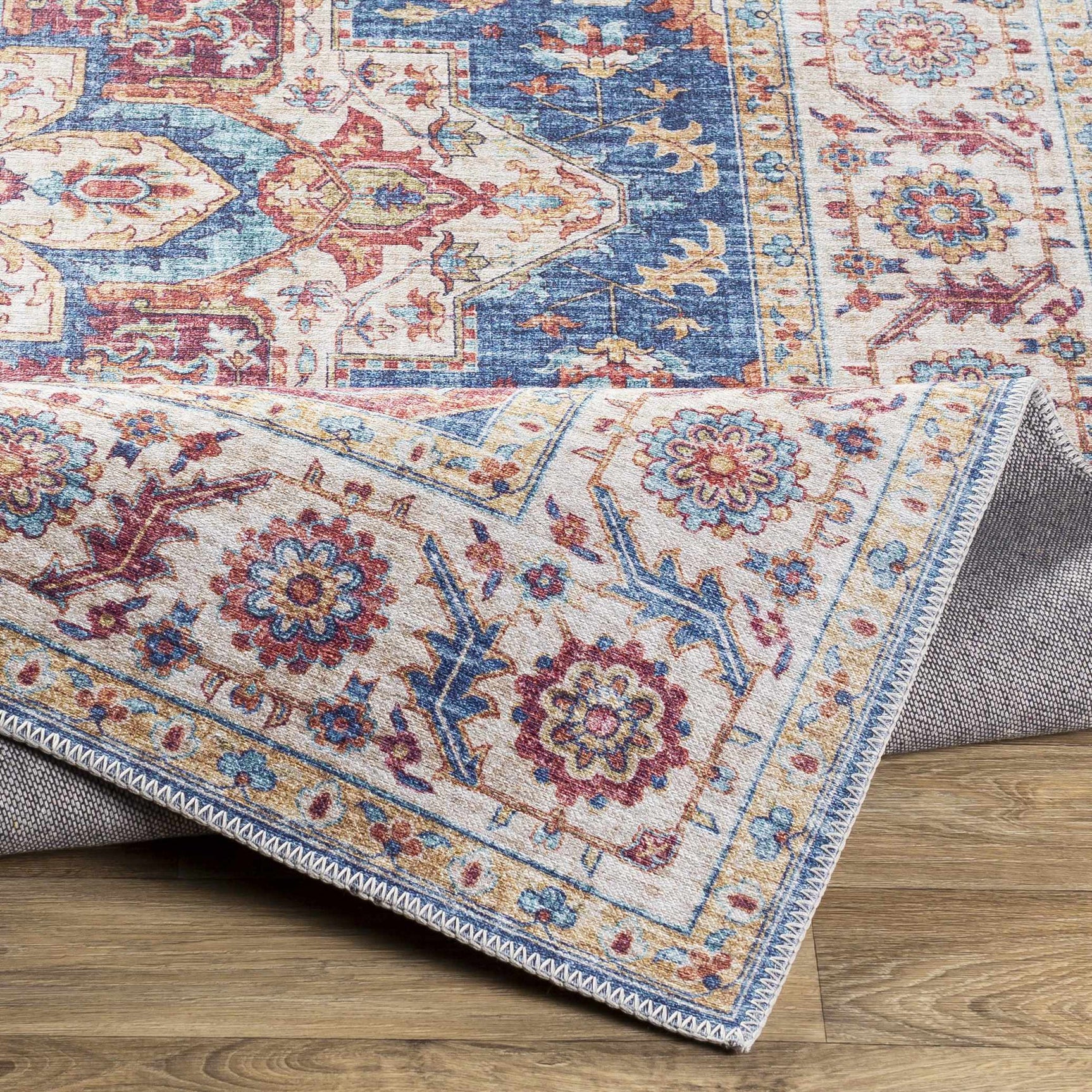 Kapaa Blue Medallion Rug - Clearance - Ornate Home