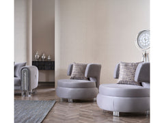 Kapadokya Grey 3-pieces (Sofa & Loveseat & Chair) Living Room Set - Ornate Home