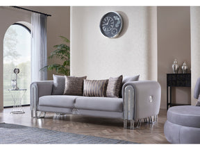 Kapadokya Grey Stationary Sofa - Ornate Home