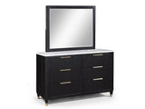 Kara Black Dresser Mirror - Ornate Home