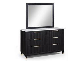 Kara Black Dresser Mirror - Ornate Home