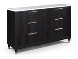 Kara Black Dresser - Ornate Home