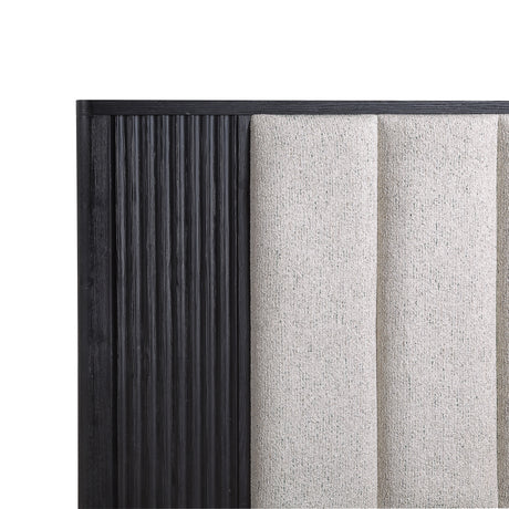 Kara Black Queen Panel Bed - Ornate Home