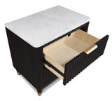 Kara Black Nightstand - Ornate Home