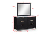 Kara Black Panel Bedroom Set - Ornate Home