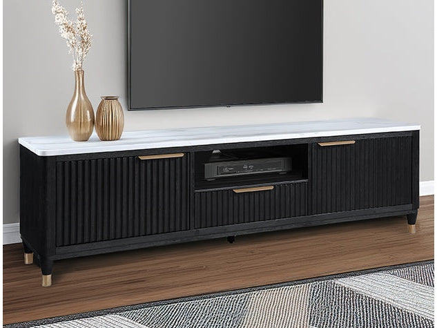Kara Black TV Stand - Ornate Home