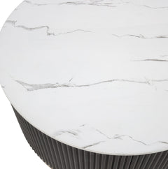 Kara Black/White End Table - Ornate Home