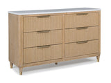 Kara Cerused Natural Dresser - Ornate Home
