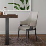 Kara Dining Arm Chair in Light Grey - Ornate Home