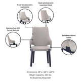 Kara Dining Arm Chair in Light Grey (set of 2) - Ornate Home