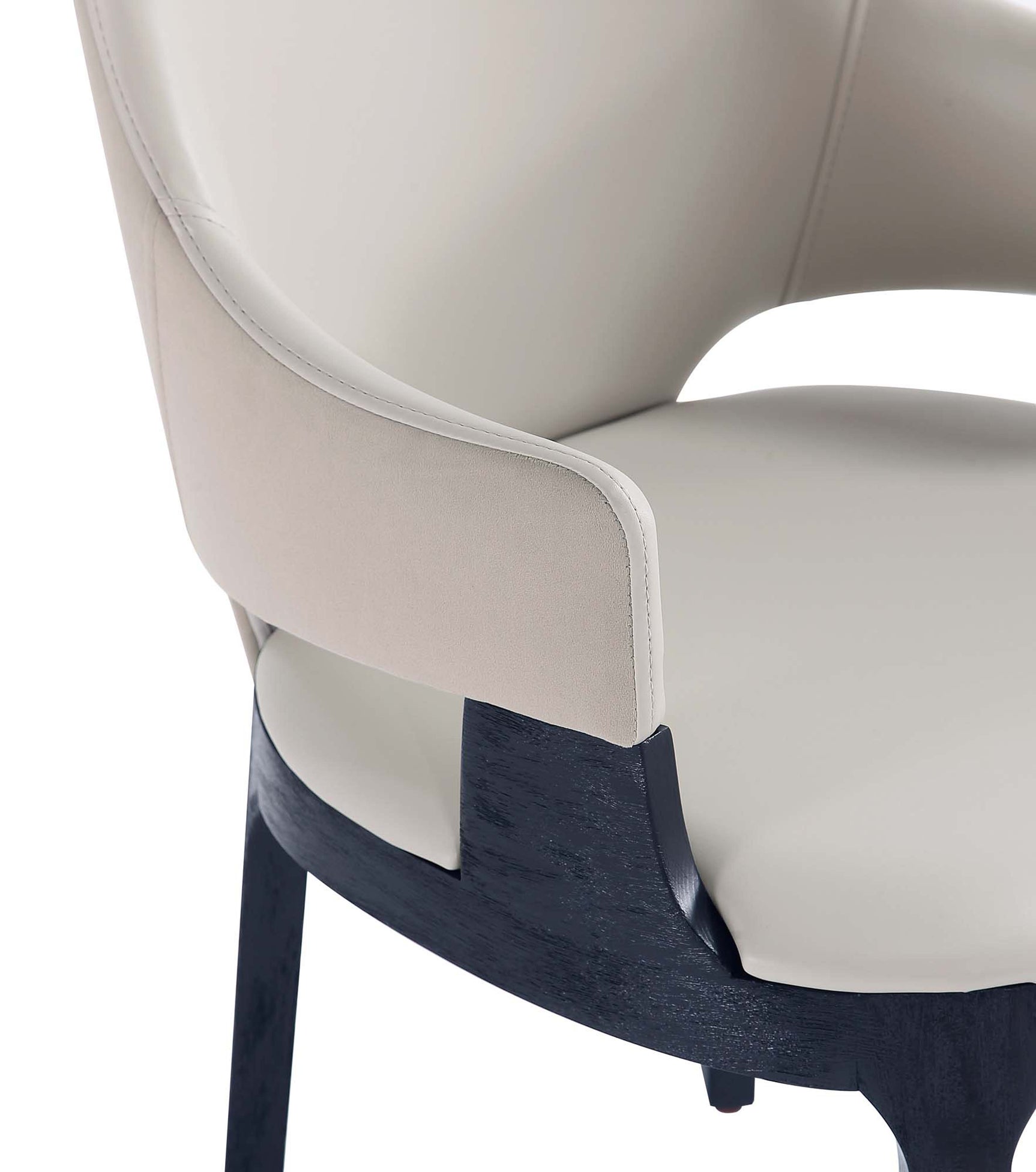 Kara Dining Arm Chair in Light Grey (set of 2) - Ornate Home