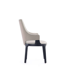 Kara Dining Arm Chair in Light Grey (set of 2) - Ornate Home