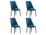 Kara Dining Side Chair in Blue (set of 4) - Ornate Home