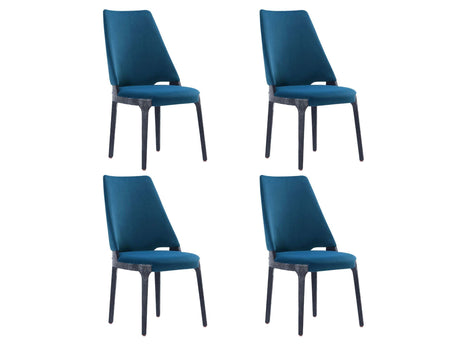 Kara Dining Side Chair in Blue (set of 4) - Ornate Home