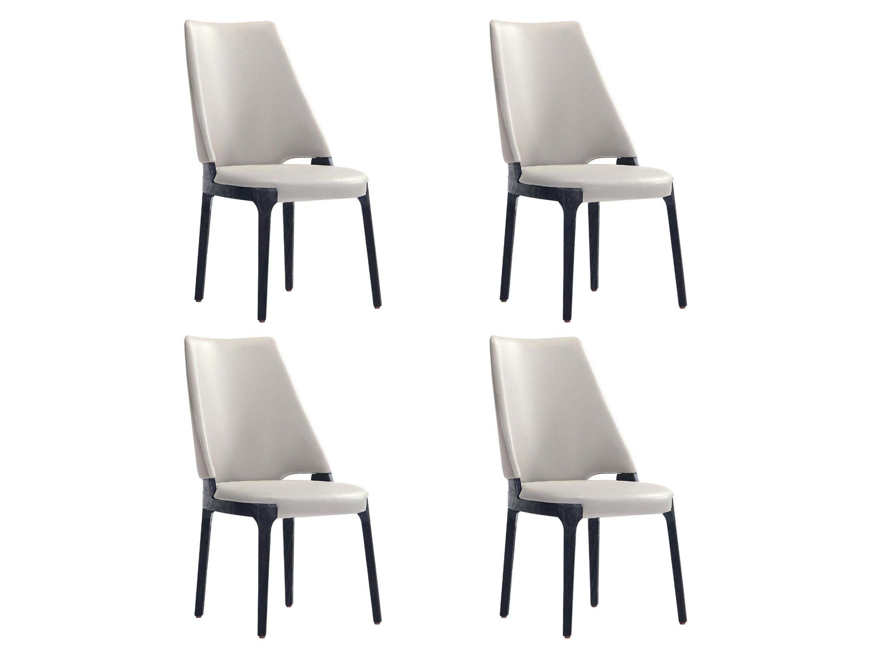 Kara Dining Side Chair in Light Grey (set of 4) - Ornate Home