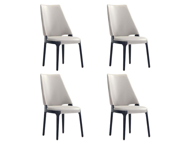 Kara Dining Side Chair in Light Grey (set of 4) - Ornate Home