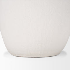 Karakum White Large Textured Ceramic Vase - Ornate Home