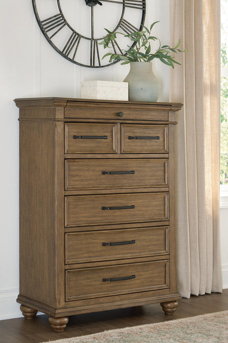 Karallin Medium Brown Chest of Drawers - Ornate Home
