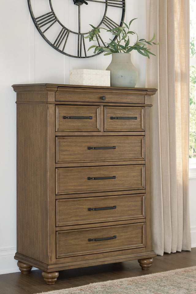 Karallin Medium Brown Chest of Drawers - Ornate Home