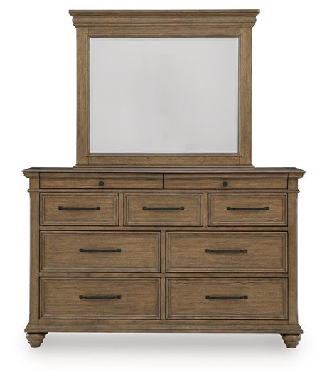 Karallin Medium Brown Dresser and Mirror - Ornate Home