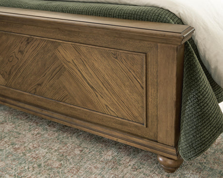 Karallin Medium Brown King Panel Bed - Ornate Home