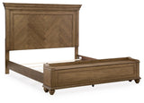 Karallin Medium Brown King Panel Storage Bed - Ornate Home