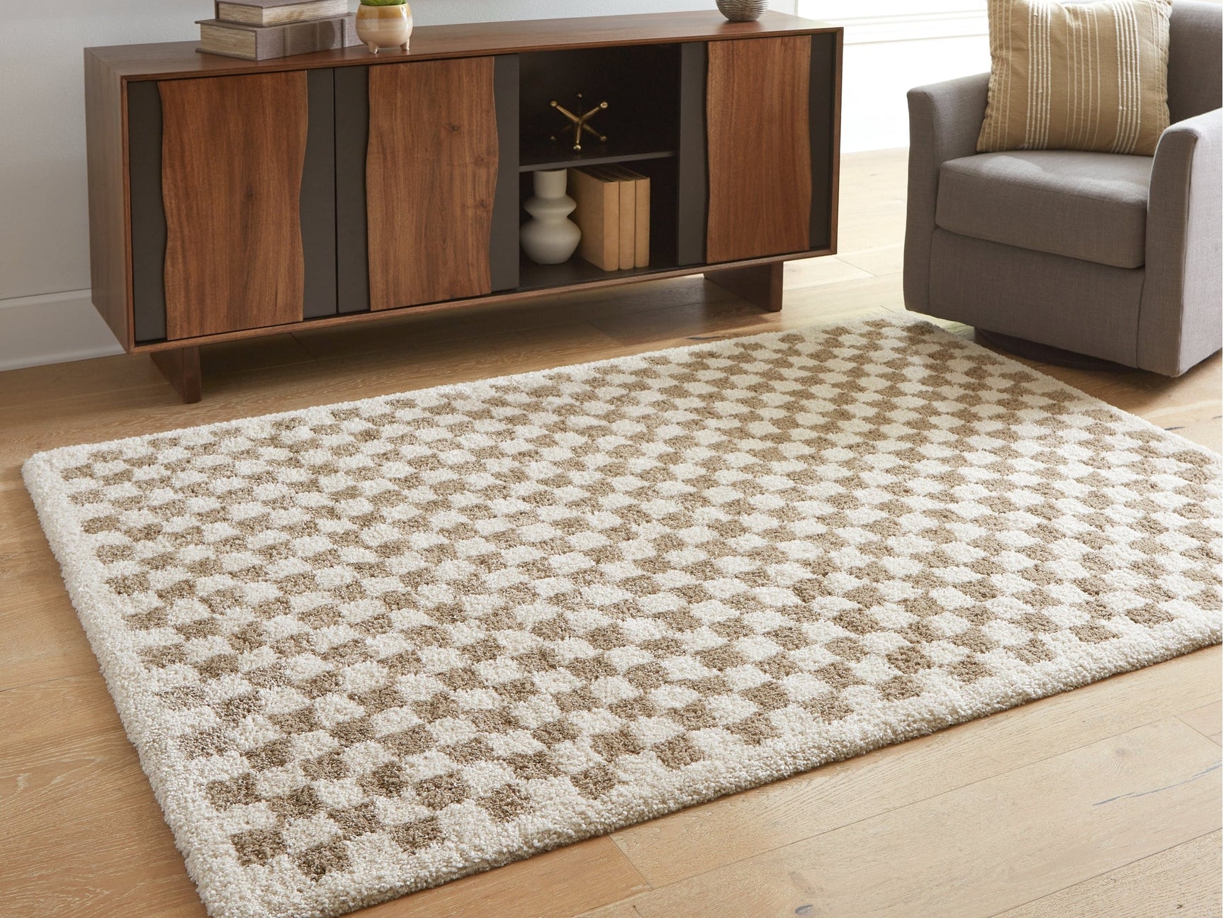 Karamen Taupe/Ivory Medium Rug (Online Special Price) - Ornate Home